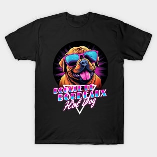 Retro Wave Dogue de Bordeaux Hot Dog Shirt T-Shirt